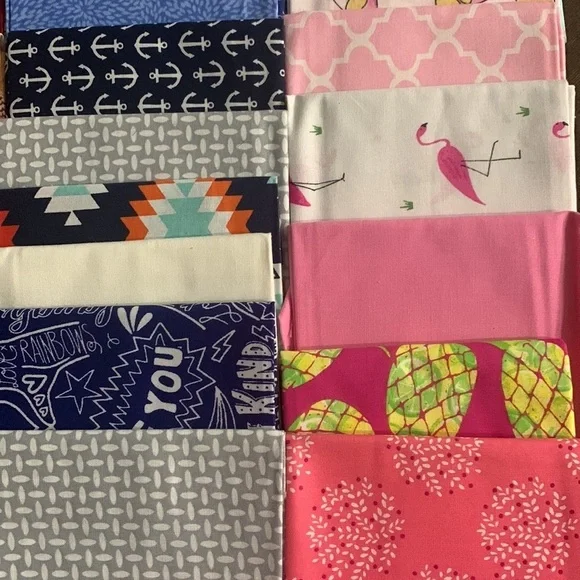 Huge Lot Of 30 Cotton Fabric Fat Quarters for Quilting Patterns & Color may vary - Picture 4 of 6
